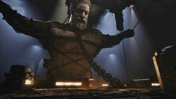 The Talos Principle 2 big statue of a man in chains